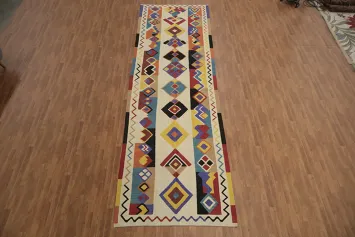 Colorful Kilim Runner Rug 5x18 Perfect for Contemporary Spaces