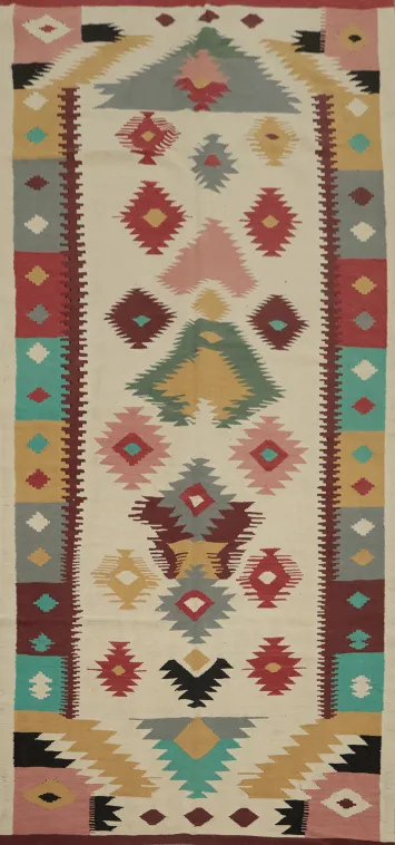Vibrant Kilim Area Rug 5x12 for Bold and Artistic Decor