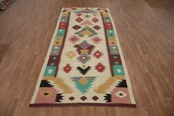 Vibrant Kilim Area Rug 5x12 for Bold and Artistic Decor