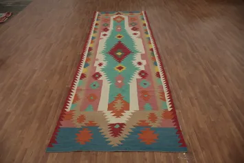 Geometric Kilim Turkish Runner Rug 5x15