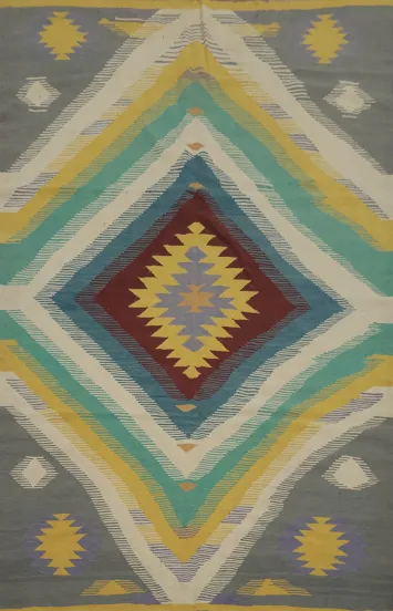 Vibrant Southwestern Kilim Area Rug 7x10 for Living Rooms