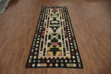 Geometric Kilim Turkish Runner Rug 4x12