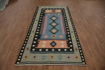 Colorful Diamond Kilim Area Rug 5x11 to Enhance Your Space