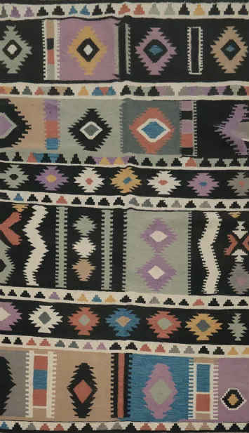 Southwestern Inspired Kilim Area Rug 5x8