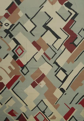 Modern Art Kilim Large Rug 12x15 with Subtle Earth Colors