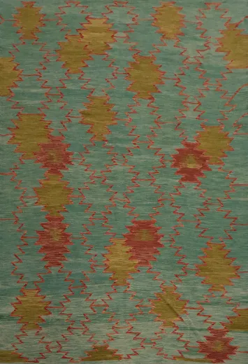 Vibrant Kilim Area Rug 8x10 Perfect Blend of Colors and Patterns