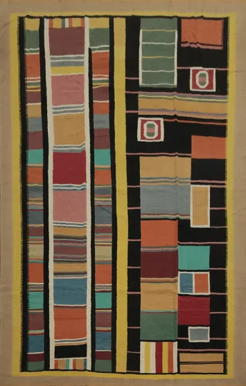 Colorful Contemporary Large Kilim Area Rug 9x13