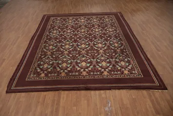 Antique Art Deco Vegetable Dye Large Area Rug 9x12