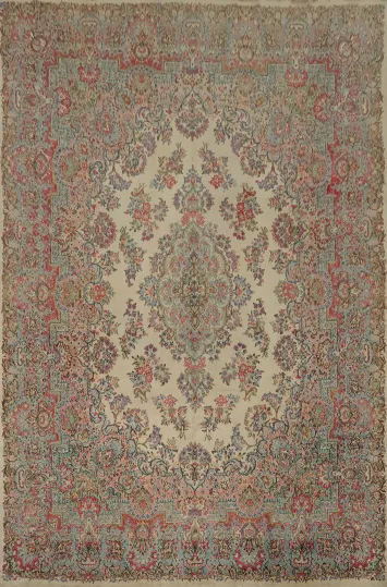 Antique Kerman Vegetable Dye Persian Area Rug 10x13