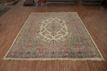 Antique Kerman Vegetable Dye Persian Area Rug 10x13