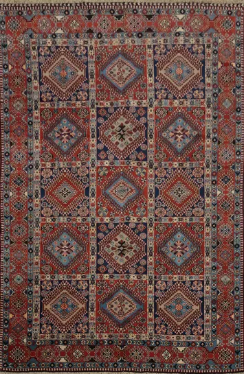 Vegetable Dye Yalameh Persian Area Rug 8x12