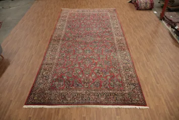 Antique Vegetable Dye Sarouk Persian Large Rug 11x21