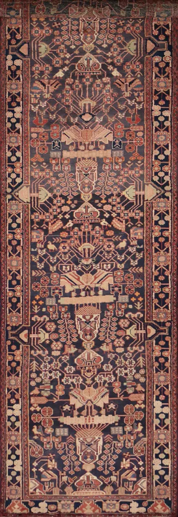 Vegetable Dye Lilian Persian Runner Rug 3x16