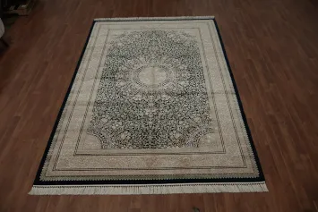 Elegant Traditional Qum Area Rug 7x10 with Intricate Floral Design