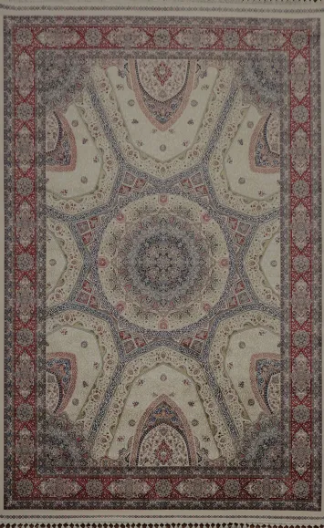 Ornate Qum Area Rug 7x10 with Intricate Geometric Patterns