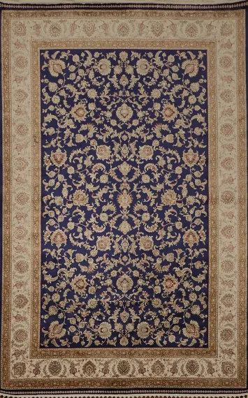 Luxurious Persian-inspired rug with intricate floral patterns design 7x10