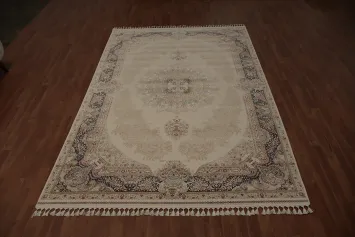 Elegant Medallion Qum Area Rug 7x10 with Rich Ornamental Design