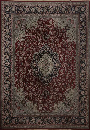 Luxurious Kashan Area Rug 8x10 with Intricate Patterns and Medallion