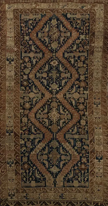 Antique Bakhtiari Persian Area Rug 5x10