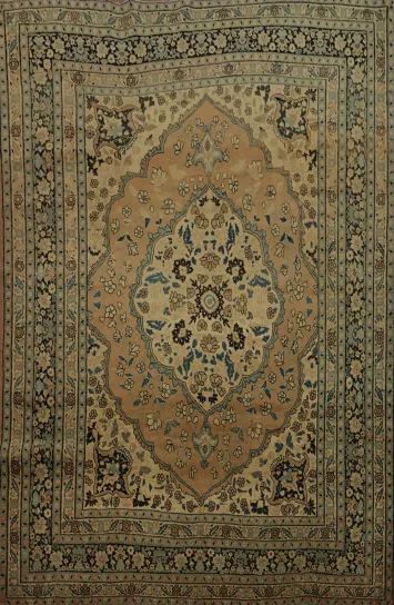 Antique Tabriz Haj Jalili Vegetable Dye Persian Rug 4x6