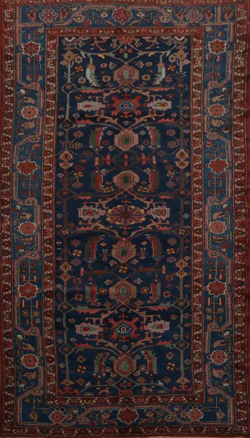 Antique Malayer Vegetable Dye Persian Rug 4x8