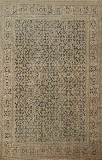 Antique Vegetable Dye Tabriz Haj Jalili Persian Area Rug 9x13