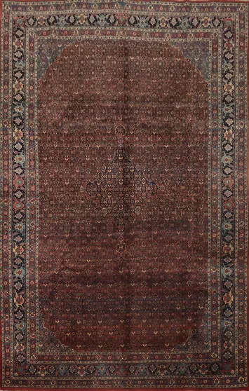 Antique Vegetable Dye Bidjar Persian Area Rug 9x12