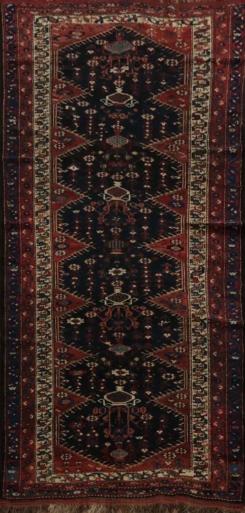 Vegetable Dye Qashqai Persian Area Rug 5x10