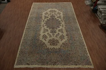 Antique Vegetable Dye Kerman Persian Large Rug 12x20