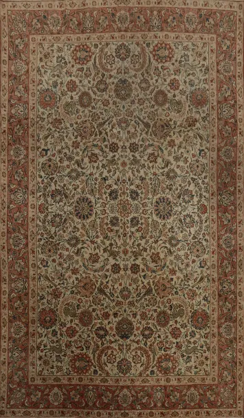 Vegetable Dye Qum Persian Area Rug 7x11