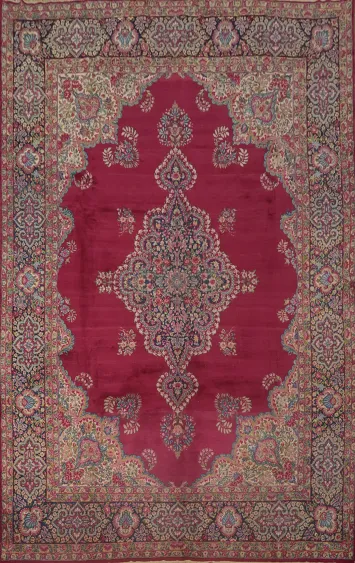 Vegetable Dye Kerman Persian Large Rug 10x14