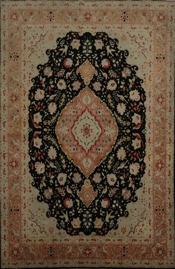 Timeless Vegetable Dye Tabriz Persian Rug 5x7 with Historic Floral Details