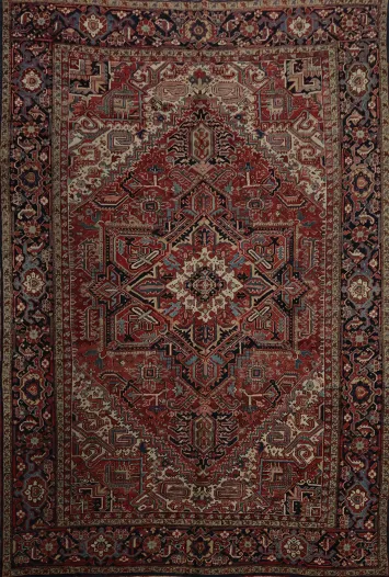 Vegetable Dye Heriz Serapi Persian Large Rug 11x14