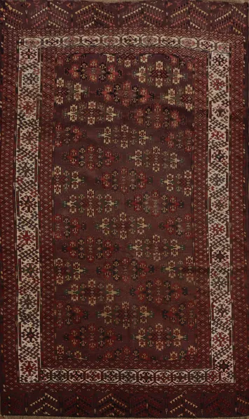Pre-1900 Antique Bokhara Vegetable Dye Area Rug 6x9