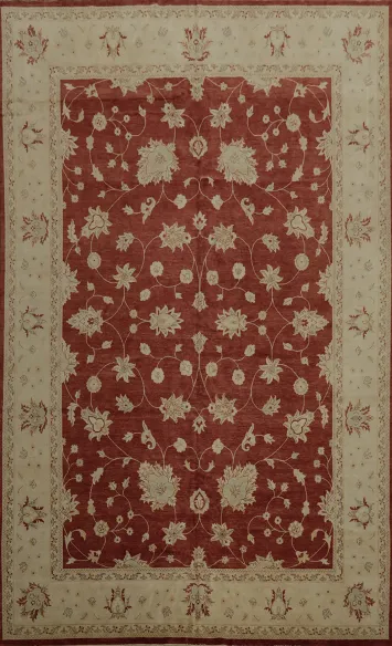 Timeless Peshawar Persian Large Rug 12x18 with Ornate Floral Motifs