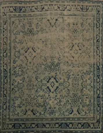 Pre-1900 Antique Mahal Persian Large Rug 11x11