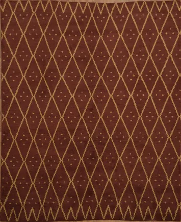 Trellis Indian Oriental Red Area Rug 8x10