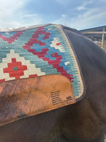 Unique Patterned Saddle Pad 28x35 inches with Bold and Bright Color Palette