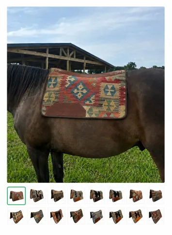 Durable Equine Saddle Pad with Rustic Southwestern Style 28x35 inches
