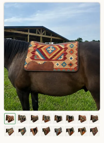 Uniquely Designed Color-Rich Saddle Pad for Equestrians 28x35 inches