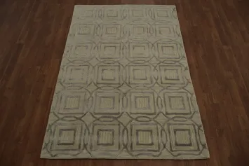 Eye-Catching Trellis Modern Rug 4x6 Intricate Geometric Detail