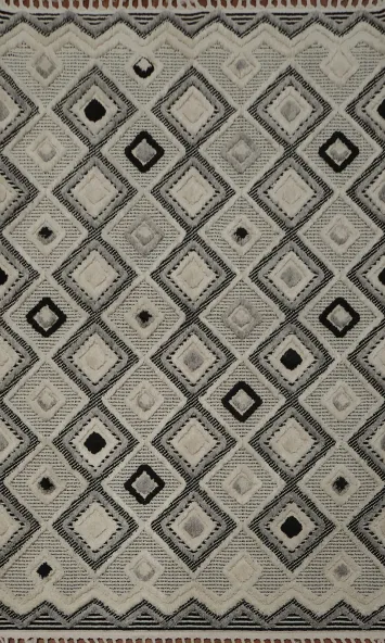 Timeless Diamond Shape Pattern Modern Turkish Area Rug 5x8