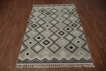 Timeless Diamond Shape Pattern Modern Turkish Area Rug 5x8