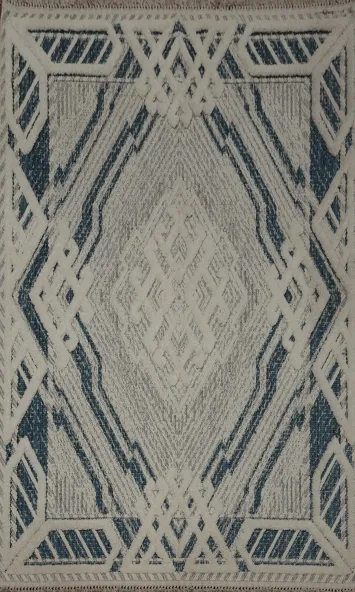 Geometric Modern Turkish Area Rug 5x8 for Modern Interiors