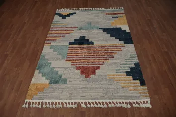 Abstract Geometric Modern Turkish Area Rug 5x8 to Enhance Any Room