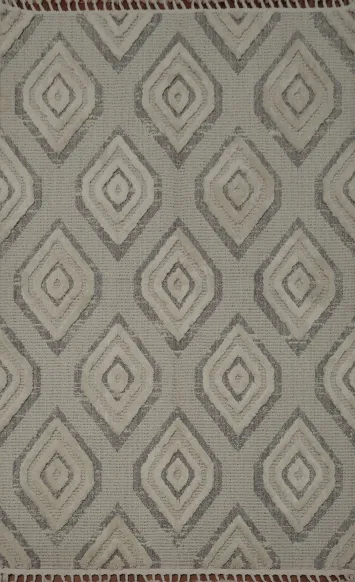 Luxurious Modern Turkish Area Rug 5x8 Featuring Geometric Shapes