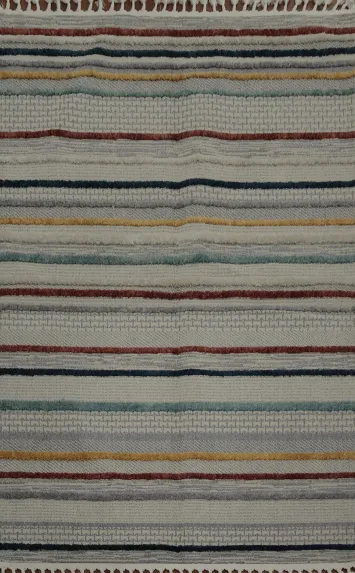 Dynamic Striped Modern Turkish Area Rug 5x8 for Contemporary Interiors