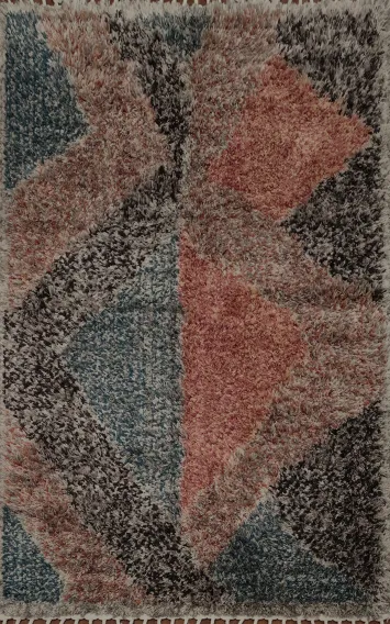 Captivating Shag Modern Turkish Area Rug 5x8 for Contemporary Spaces