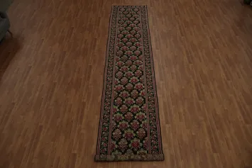 Pre-1900 Antique Karabagh Vegetable Dye Runner Rug 3x18