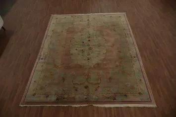 Antique Art Deco Vegetable Dye Area Rug 9x12